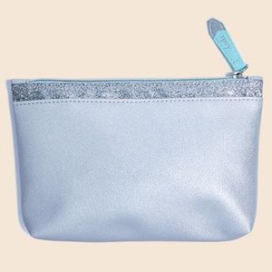 Silver makeup bag